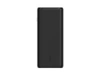 Belkin - Power bank - 20000 mAh - 20 Watt - PD, Fast Charge - 3 utdatakontakter (USB-C, 2 x USB) - på kabel: USB-C - svart BPB014BTBK
