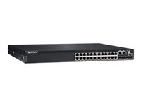 Dell PowerSwitch N3224P-ON - Switch - L3 - Administrerad - 24 x 10/100/1000 (PoE+) + 4 x 10 Gigabit SFP+ + 2 x 100 Gigabit QSFP28 - främre till bakre luftflöde - rackmonterbar - PoE++ - CAMPUS Smart Value 210-ASPU