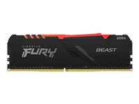 Kingston FURY Beast RGB - DDR4 - modul - 16 GB - DIMM 288-pin - 3200 MHz / PC4-25600 - CL16 - 1.35 V - ej buffrad - icke ECC - svart KF432C16BBA/16