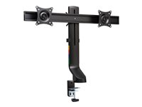 Kensington SmartFit Space-Saving Dual Monitor Arm - Monteringssats - lutning och vridning - för 2 monitorer - aluminium, plast, stål - svart - skärmstorlek: upp till 27 tum - skrivbord, C-klämma, skyddshylsa, disk-monteringsbar K55513WW