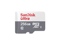 SanDisk Ultra - Flash-minneskort - 256 GB - Class 10 - mikroSDXC UHS-I SDSQUNR-256G-GN3MN