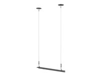 Multibrackets M Pro Series - Monteringskomponent (2 väggplattor, anslutningskonsol, 2 wirerep, 2 upphängningskrokar) - för hölje - 1500 mm vajer, medium - stål - skärmstorlek: 49"-65" - takmonterbar, monterbar på golv 7350105211539