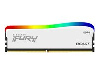 Kingston FURY Beast - RGB Special Edition - DDR4 - modul - 16 GB - DIMM 288-pin - 1600 MHz / PC4-25600 - CL16 - 1.35 V - ej buffrad - icke ECC - vit KF432C16BWA/16