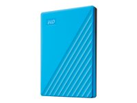 WD My Passport WDBYVG0020BBL - Hårddisk - krypterat - 2 TB - extern (portabel) - USB 3.2 Gen 1 - 256 bitars AES - blå WDBYVG0020BBL-WESN