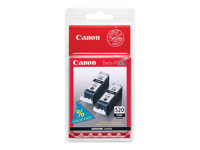 Canon PGI-520BK Twin Pack - 2-pack - 19 ml - svart - original - bläcktank - för PIXMA iP3600, iP4700, MP540, MP550, MP560, MP620, MP630, MP640, MP980, MP990, MX860, MX870 2932B012