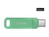 SanDisk Ultra Dual Drive Go - USB flash-enhet - 64 GB - USB 3.2 Gen 1 / USB-C - absinthe green SDDDC3-064G-G46AG