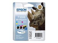 Epson T1006 Multipack - 3-pack - 33.3 ml - gul, cyan, magenta - original - blister - bläckpatron - för Stylus SX510, SX515, SX600, SX610; Stylus Office B1100, B40, BX310, BX600, BX610 C13T10064010