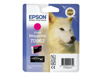 Epson T0963 - 11.4 ml - intensiv magenta - original - blister - bläckpatron - för Stylus Photo R2880 C13T09634010