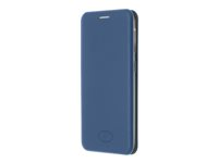 Insmat Exclusive Folio Case - Vikbart fodral för mobiltelefon - papper, polyuretan, kartong, aluminiumfolie, termoplastisk polyuretan (TPU) - electric blue - för Samsung Galaxy A40 650-2781