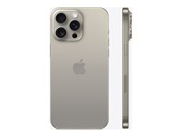 Apple iPhone 15 Pro Max - 5G smartphone - dual-SIM / Internminne 1 TB - OLED-skärm - 6.7" - 2796 x 1290 pixels (120 Hz) - 3 st. bakre kameror 48 MP, 12 MP, 12 MP - front camera 12 MP - naturligt titan MU7J3QN/A