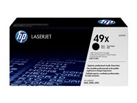 HP 49X - Lång livslängd - svart - original - LaserJet - tonerkassett (Q5949X) - för LaserJet 1320, 1320n, 1320nw, 1320t, 1320tn, 3390, 3392 Q5949X