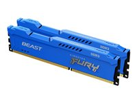 Kingston FURY Beast - DDR3 - sats - 16 GB: 2 x 8 GB - DIMM 240-pin - 1600 MHz / PC3-12800 - CL10 - 1.5 V - ej buffrad - icke ECC - blå KF316C10BK2/16
