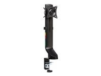 Kensington SmartFit Space-Saving Single Monitor Arm - Monteringssats - lutning och vridning - för Bildskärm - svart - skärmstorlek: upp till 32 tum - skrivbord, C-klämma, skyddshylsa, disk-monteringsbar K55512WW