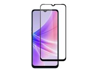 Screenor Premium - Skärmskydd för mobiltelefon - helt fodral - glas - ramfärg svart - för OPPO A77 16700