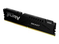 Kingston FURY Beast - DDR5 - modul - 16 GB - DIMM 288-pin - 2600 MHz / PC5-41600 - CL36 - 1.25 V - ej buffrad - on-die ECC - svart KF552C36BBE-16