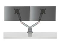 Kensington SmartFit One-Touch Dual Monitor Arm - Monteringssats - justerbar arm - för 2 monitorer - metall - silvergrå - skärmstorlek: 13"-32" - C-klämma, skyddshylsa, disk-monteringsbar K55471EU
