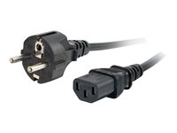 C2G Universal Power Cord - Strömkabel - power CEE 7/7 (hane) till power IEC 60320 C13 - 2 m - formpressad - svart - Europa 88543