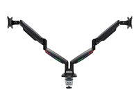 Kensington SmartFit One-Touch Height Adjustable Dual Monitor Arm - Monteringssats - justerbar arm - för 2 monitorer - aluminium, plast, stål - skärmstorlek: 13"-34" - C-klämma, skyddshylsa, disk-monteringsbar K59601WW
