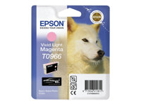 Epson T0966 - 11.4 ml - intensiv ljus magenta - original - blister - bläckpatron - för Stylus Photo R2880 C13T09664010