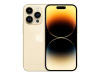 Apple iPhone 14 Pro - 5G smartphone - dual-SIM / Internminne 256 GB - OLED-skärm - 6.1" - 2556 x 1179 pixlar (120 Hz) - 3 st. bakre kameror 48 MP, 12 MP, 12 MP - front camera 12 MP - guld MQ183QN/A