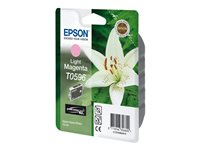Epson T0596 - 13 ml - ljus magenta - original - blister med RF-larm/akustiskt larm - bläckpatron - för Stylus Photo R2400 C13T05964020