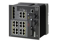 Cisco Industrial Ethernet 4000 Series - Switch - Administrerad - 16 x 10/100/1000 + 4 x kombinations-Gigabit SFP - DIN-skenmonterbar - DC power - TAA-kompatibel IE-4000-16GT4G-E